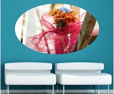 Blumenstrauß Wandbild Wandaufkleber Blumen Wandsticker selbstklebendes Wandtattoo Wohnzimmer Aufkleber Sticker 11C173, Wandbild Größe C:96cmx58cm