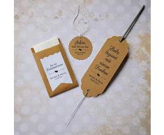 10 Hochzeitssets Wunderkerzen Taschentücher Geschenkanhänger Freudentränen Hochzeit