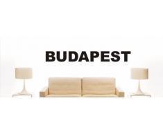 INDIGOS UG - Wandtattoo Wandsticker Wandaufkleber Aufkleber - W1191 Mehrfarbige Wandschrift mit Sehenswürdigkeiten und Stadtnamen Stadt Budapest 80x10