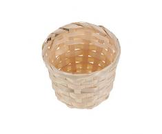 BESPORTBLE Gewebter Bambus Aufbewahrungskorb Desktop Finishing Korb Strohkorb Pflanzentopf Blumenvase für Schlafzimmer Wohnzimmer Dekoration Groß