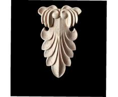Vintage Holz Holzschnitzerei Abziehbilder Ecke Blumeapplique Tür Wanddekoration Boxen dekoriert Holzfiguren Tür Abziehbilder