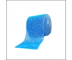 Strassband 9 m lang für wunderschöne Dekorationen Rolle Diamant Rollen Strassborte Dekoband Glitzerband Hochzeit Party Deko Dekoration Tischläufer Strasssteine in der Farbe blau von der Marke PRECORN