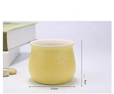 ABQ Keramikvase für Milchglasur, Heimdekoration, Eschenholz-Blumenvase 2