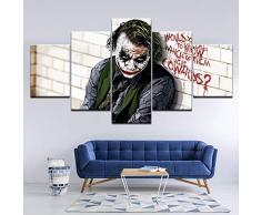 AMOHart Leinwanddrucke Hd Wandkunst 5 Stücke Dark Knight Joker Poster Wohnzimmer Home Art Decor gemälde drucke küche ölgemälde Drucke auf Leinwand Rahmen