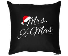 Mega cooles Kuschelkissen Dekokissen Sofakissen zur Weihnachtszeit - Mrs. X-Mas lustiges Weihnachtsgeschenk für Frauen