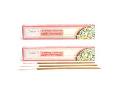 aqasha Tulasi Money Drawing | 24-48 Sticks | 21 cm | Brenndauer ca. 45 min. | Geld-Wachstum Masala | Räucher-Stäbchen-Set | Hand-Arbeit | Incense (24)