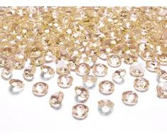 Kristalle Gold Diamanten Streuteile Dekosteine Tisch Deko Hochzeit 100 STÜCK Ø12mm (Gold)