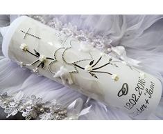 Hochzeitskerze 250/70 mm inkl. Zubehör für selbstbeschriften VH-044