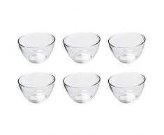 LEONARDO 020697 Active Schälchen Schale, Glas, Ø 14 cm, H 8,2 cm, klar (6er Pack)