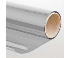:Sonnenschutzfolie Selbstklebend Silber 152 x 300 cm - Spiegelfolie Spiegeleffekt Schutzfolie