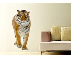 GRAZDesign Wandtattoo Tiger, Wandsticker Afrika Tattoo, Wohnzimmer Tiere Asien / 111x50cm