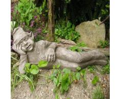 Mystische Steinfigur mit Gartenwichtel & Kobold
