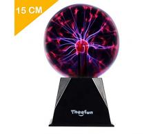 Theefun Magische Plasmakugel, 15cm Leucht Ball Elektrostatische Kugel Berührungsempfindliche Blitzkugel, Blinkende Pädagogisches Spielzeug Physik Blitzlicht Plasmalampe SphäreLichteffekte