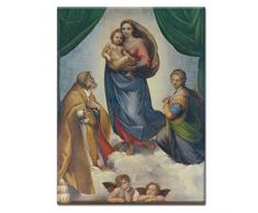 Wandkings LeinwandbildDie Sixtinische Madonna von Raffael / 60 x 80 cm / auf Keilrahmen
