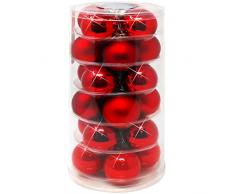 com-four® 24x Weihnachtskugeln, Christbaumkugeln aus echtem Glas für Weihnachten, Baumschmuck für den Christbaum, Ø 6 cm