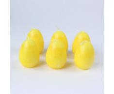 Eikerzen Osterkerzen Eier Kerzen Osterei Ostern 60 mm, 6 Stück, zitrone gelb