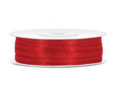 Satinband Breite: 3 mm Länge: 50 m (rot)