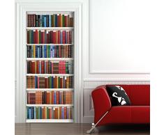 StickerProfis Türtapete selbstklebend TürPoster - BÜCHERREGAL - 3D