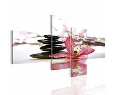 Bilder 200 x 100 cm - Lilie Bild - Vlies Leinwand - Kunstdrucke -Wandbild - XXL Format – mehrere Farben und Größen im Shop - Fertig Aufgespannt !!! 100% MADE IN GERMANY !!! - Blume – Stein – Feng Shui 204241a