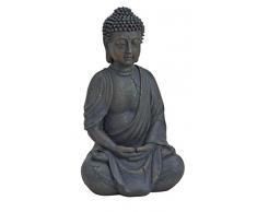 Buddha-Figur sitzend, betend 25cm in Braun | Deko-Artikel für Wohnung & Haus | Buddha-Skulptur, Wohnaccessoire ideal als Geschenk | Buddha-Statue Feng Shui Dekoration |