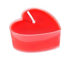 Leisial 9 Stück Herz Teelicht Set Kreative Kerze Romantisches Kerze Rauchfrei Teelicht für Geburtstag,Vorschlag,Hochzeit,Party,Rot