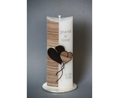Hochzeitskerze/Brautkerze VINTAGE ☼ in Sonderform, inklusive Beschriftung ! W 7