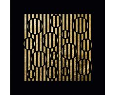 Queence | Acrylglasbild mit Blattgold | Wandbild Glasbild Acrylbild Rahmenlos | Abstrakt | Druck auf Acrylglas | Goldveredelung | Größe: 50x50 cm