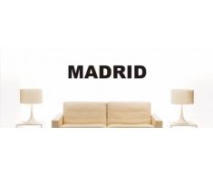 Wandtattoo w1164 mehrfarbige Wandschrift mit Sehenswürdigkeiten - Stadt Madrid 60x10