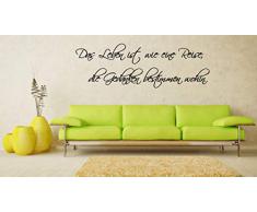Wandaufkleber-Wandtattoo-Wandsticker - Spruch ***Das Leben ist wie eine Reise.*** (Größen.- und Farbauswahl)