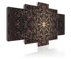 murando - Bilder 200x100 cm Vlies Leinwandbild 5 TLG Kunstdruck modern Wandbilder XXL Wanddekoration Design Wand Bild - Abstrakt Mandala Orient Ornament f-C-0132-b-n