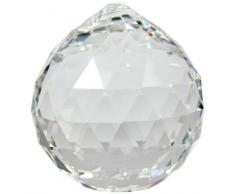 Kristallset: Kristall Kugel 40mm von Swarovski Kristalle mit Rieser® Aufhängeset Feng Shui Kristallglas Set