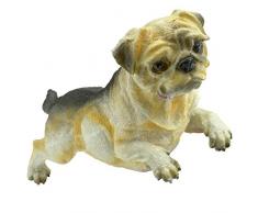 Hundefigur Mops Tierfigur Deko-Hund Gartenfigur Mopsfigur wetterfest