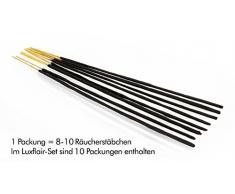 10 Packungen Citronella Anti Mücken Räucherstäbchen, Brenndauer ca. 60h (gesamt). XL Vorrat als Alternative zur Citronella Kerze oder Teelichter für draußen/im Garten