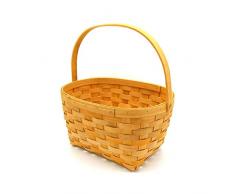 DAWN’SHAND Osterkorb Osterkörbchen Bügelkorb eku004 Harvest Handkorb Einkaufskorb, Natur, 30x23x18cm HG ca. 16cm