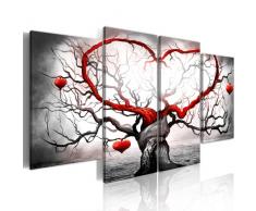 murando - Bilder Liebe 160x80 cm Vlies Leinwandbild 4 Teilig Kunstdruck modern Wandbilder XXL Wanddekoration Design Wand Bild - Love 5717