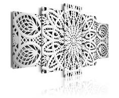 murando - Bilder 200x100 cm Vlies Leinwandbild 5 TLG Kunstdruck modern Wandbilder XXL Wanddekoration Design Wand Bild - Abstrakt Mandala Orient Ornament f-A-0581-b-n