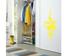 WANDTATTOO / Wandaufkleber f275 wunderschöner Blumenstrauß 40x13 cm - gelb