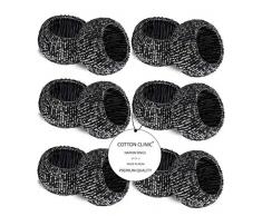 Baumwolle-Klinik Glas Serviettenringe 12 Stück Schwarz serviettenringe für hochzeit, weihnachten, täglicher Gebrauch, Abendessen, Tischgesellschaft Dekor