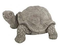 Deko Tier-Figur Schildkröte hellgrau mittel - 1 Stück
