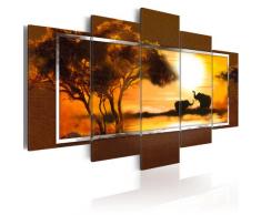 murando - Bilder 225x112 cm - Leinwandbilder - Fertig Aufgespannt - Vlies Leinwand - 5 Teilig - Wandbilder XXL - Kunstdrucke - Wandbild - Afrika 5719