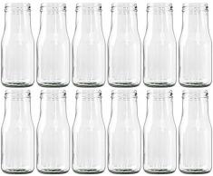 Glasfläschchen im Landhausstil Flasche Vase Tischvasen Glasflaschen Dekoflaschen Väschen Vasen Glasvasen (12)