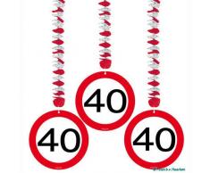 Folat Geburtstag Party Verkehrsschild 7,6 cm Dekoration zum Aufhängen – zum