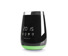 Medisana 60086 AD 640 Aroma Diffuser, für einen angenehmen Raumduft, LED Wellness-Licht in 3 Farben, LED Zeitanzeige, Timer, Ultraschall-Technologie, 100ml