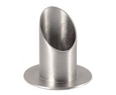 Motivationsgeschenke Kerzenhalter für Kommunionkerze Messing gebürstet silberfarben für Kerze: Ø 4 cm