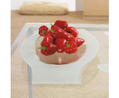 Leonardo Glas-Schale Malaga, flache Schale aus Glas im modernen Stil, handgefertigte Deko-Schale mit Milch-Glas, 52,5-cm, 045925