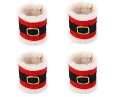 Romote 4Pcs Weihnachten Serviettenringe Halter Abendessen Schmuck