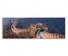 Kunstdruck auf Leinwand 150x50cm Landschaftsfotografie – Große Mauer in Peking China