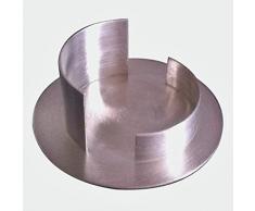 Kerzenhalter für Taufkerzen | Kerzenständer | Kerzenleuchter | für Taufkerzen | für Kommunionkerzen | Silber matt gebürstet | Passend für Kerzen mit einem Ø von 6 cm | Handarbeit.