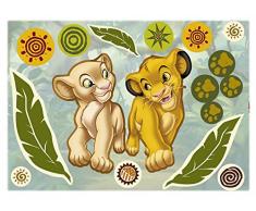 Komar - Disney - Deco-Sticker SIMBA AND NALA - 50 x 70 cm - Wandtattoo, Wandaufkleber, Wandsticker, Wandbild, König der Löwen, Löwe, Baby - 14040h, Bunt