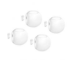 F Fityle Blumenvase Glasvase Gartendeko Pflanzgefäß für Kunstpflanzen Kakteen, mit Kugel Design - 4X 12cm